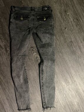True religion Women's Gray Washed Skinny Jeans